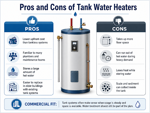 Tankless vs Tank Water Heaters for Commercial Buildings